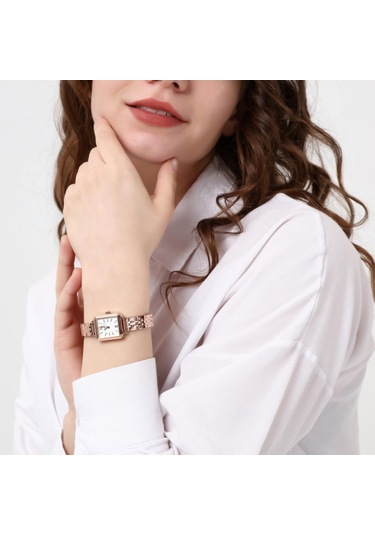 Maiar Kare Kasa Rose Kordon Kadın Kol Saati Rose Gold