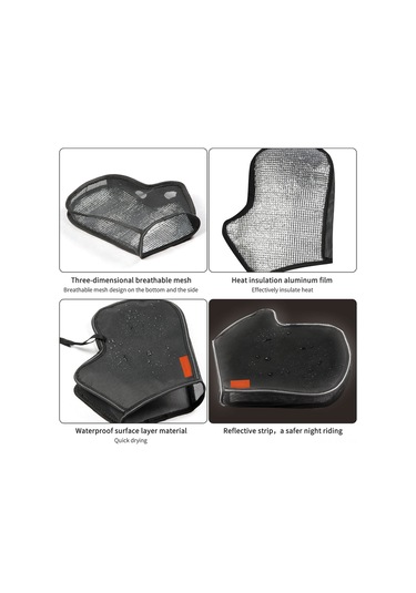 Dianziye Motosiklet Ve Elektrikli Bisiklet Güneş Koruyucu Eldivenleri - Yaz/ Sonbahar Nefesli Koltuk Kılıfları - 1 Çift Set