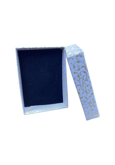 Karton Süngerli Beyaz Gold Çizgili Renk 8/6 Cm 48 Adet Üçlü Set Takı Kutusu Çok Renkli