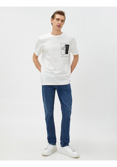 Koton Slim Fit Kot Pantolon - Brad Jean Açık İndigo 3sam40233nd Açık İndigo