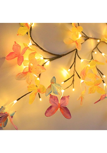1.8m 96-led Renkli Kelebek Asma Dize Işıklar, 8 Mod Uzaktan Kumandalı Usb İç Mekan Dekoratif Işıklar