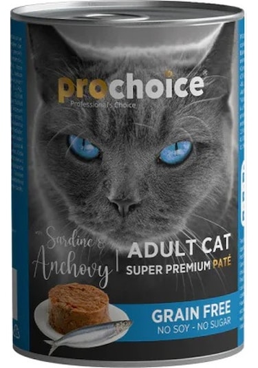 Prochoice Sardalyalı ve Hamsili Pate Konserve Yetişkin Kedi Maması 400 G