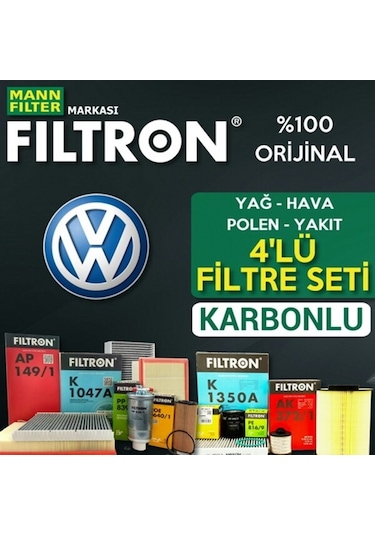 Vw Passat 1.6 Tdi Mann Filtron Filtre Bakım Seti 2015-2018 Dcx (495302938)