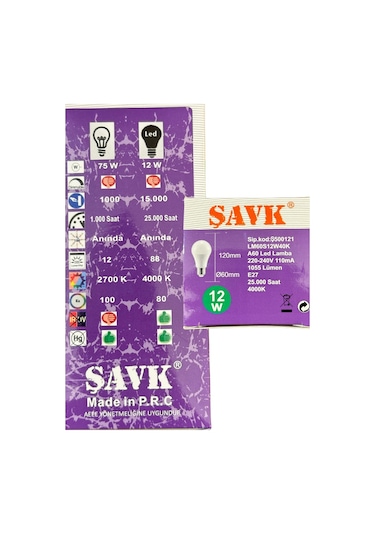 Şavk 12w 4000k Günışığı E27 Duylu Led Ampul 10 Adet