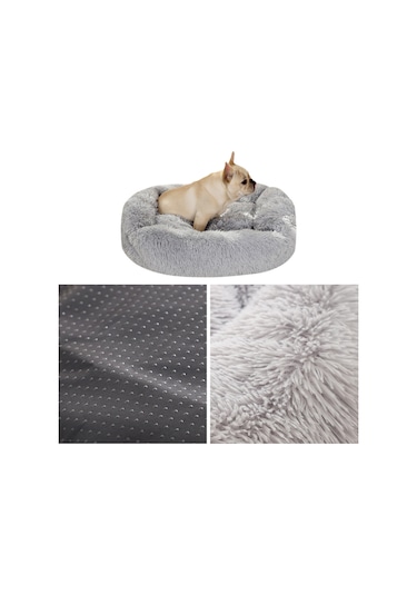 Leezsing Tüylü Peluş Evcil Hayvan Yatağı Kapitone Battaniye Uyku Tulumu Sarılma Yastığı Yatak Rahat Evcil Hayvan Yuvası Küçük Orta Kedi-yavru Kedi Yavrusu