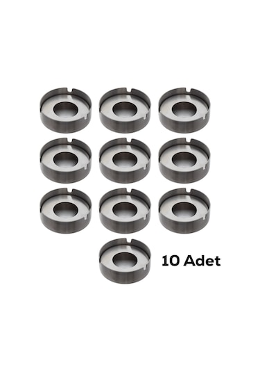 Porsima 10'lu Etn-016 Paslanmaz Çelik Metal Kül Tablası Küllük