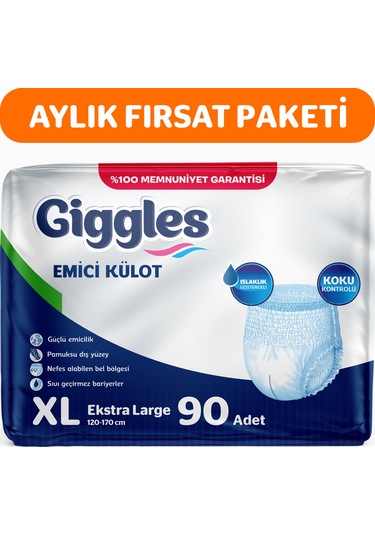 Giggles Emici Külot Yetişkin Hasta Bezi XL 3 x 30'lu