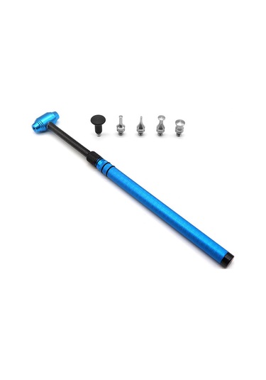 Araba Çizik Onarım Aracı Teleskopik Alüminyum Alaşımlı Çekiç 5 Çarpma Başlığı İle Boyasız Çizik Giderme Araç Seti Mavi