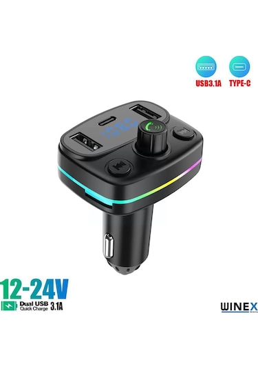 Winex M44 Fmhandsfree Bluetooth Modülatör Mp3 Type-caraçşarjaleti