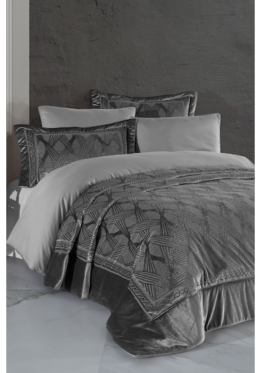 Elart Hera Çeyiz Paketi 7 Parça Gri Gri