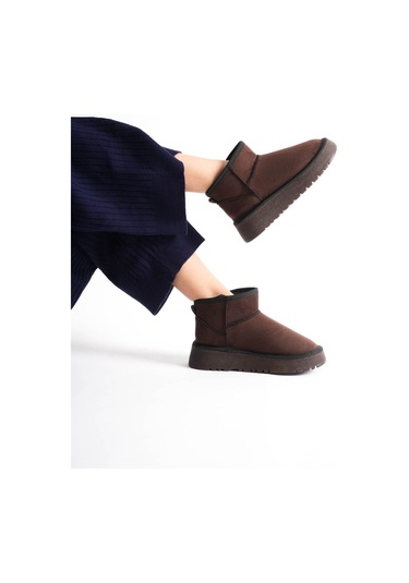 Alina Kadın Acı Kahve Kışlık Kürklü Bot Muhtelif
