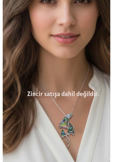 Abalon Shell Sarmaşık Motifi Sedef Broş Br10-11 Çok Renkli