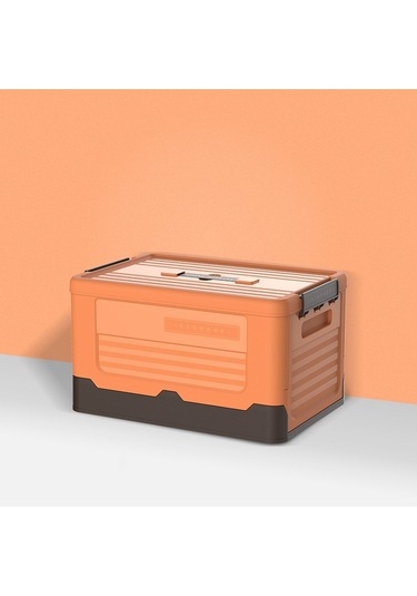 Sones Katlanabilir Kitap Kutusu Plastik Saklama Kutusu, Renk: M Gün Batımı Turuncu