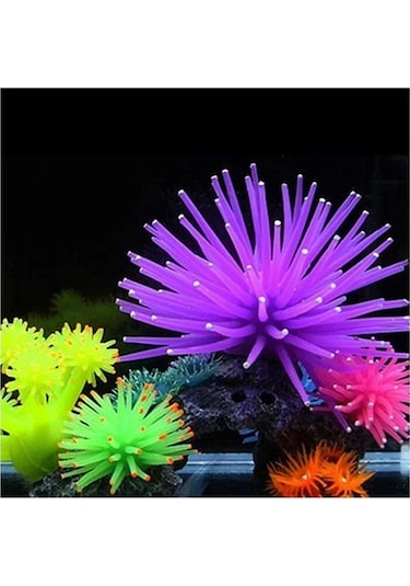 Sones Akvaryum Makaleleri Dekorasyon Tpr Simülasyon Deniz Kestanesi Topu Mercan Noktalı, Boyut: L, Çap: 13cm