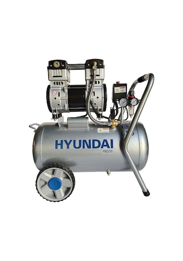 Hyundai HM2550S Hava Kompresörü Sessiz & Yağsız 1100W 50 L