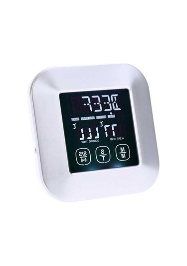 Ulzyvf Gümüş Kablosuz Et Termometresi - Dokunmatik Ekran, 8 Et Modu, 5 Lezzet Seçeneği Ve Alarm Gümüş