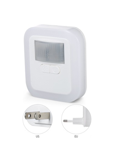 Youmex Led Hareket Sensörlü Soket Gece Lambası - Parlaklık Ve Süre Ayarlanabilir, Ev Kullanıma Uygun, Ac110-240v, Küçük Avrupa Standartı
