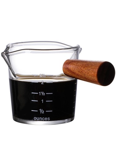 Suntek Barista Süt Barı Için Ahşap Saplı Şeffaf Çift B