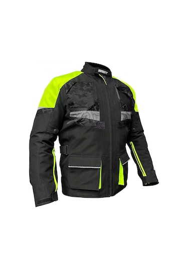 Forte Gt Assos 4 Mevsim Erkek Mont 3 Katmanlı Siyah-Neon