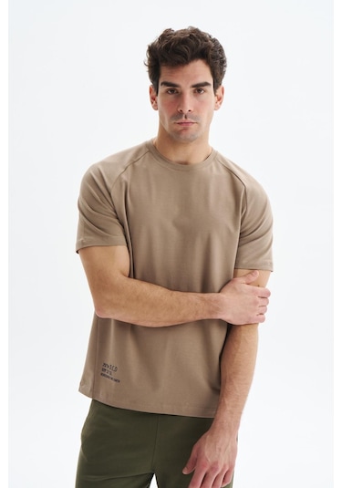 Arma Erkek Regular Fit Basic Reglan Kollu Süprem Bisiklet Yaka Tişört Y29344472202 Gri-bej G8 Gri