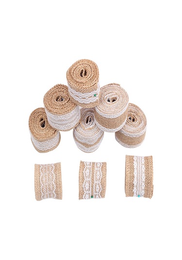 Ranyeek 2m Uzunlukta 5cm Genişlikte Paspas + Pudra Dokulu Dıy El İşleri, Noel, Düğün Dekorasyonları, Geri Stili Süs Malzemesi - G Modeli