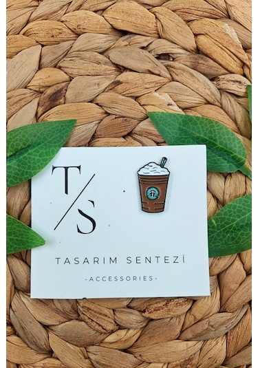 Rozet Takı Aksesuar Kahve Starbuck Coffee Java Chip Chocolate Çok Renkli