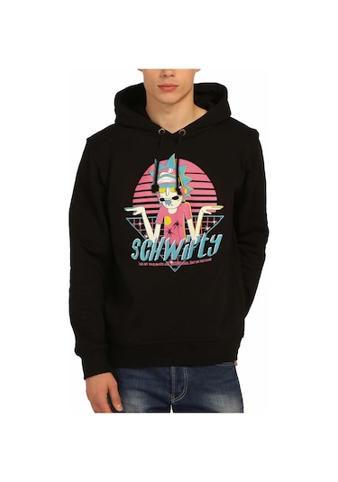 Bant Giyim - Rick & Morty Schwifty Siyah Kapüşonlu Sweatshirt
