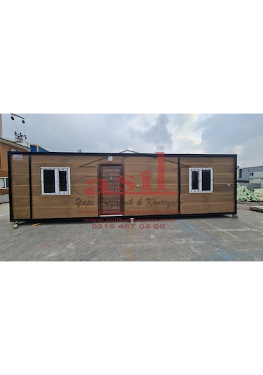 30M2 Ahşap DesenliÇelik Kapılı 1+1 Wc+Duş+Mutfaklı Şık Konut