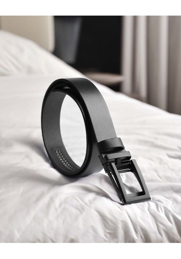 Manda Derisi Otomatik Tokalı Deliksiz Erkek Kemeri - Otomatik Kemer Çokrekli