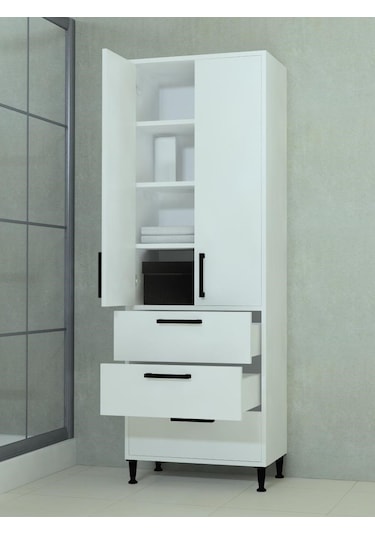 Mobilique 3 Çekmece 2 Kapakli Ay Dolap Mutfak Dolabı