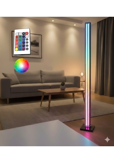 Kumandalı Rgb Led Lambader Ambians Aydınlatması Değişken Renk