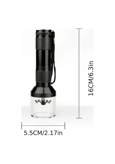 Elmpaly Alaşımlı Şarjlı Cep Tütün Değirmeni 3 Bölmeli Taşınabilir Baharat Öğütücü