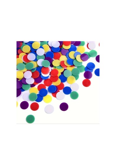 Cordial 100 Parça Çok Renkli Sayma Çemberi - 25mm Şeffaf Ve Mat Eğitim Araçları