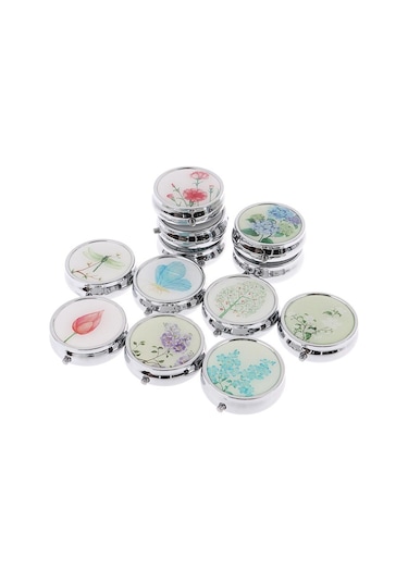 Tıp Organizatör Taşınabilir Hap Kutusu Makyaj Saklama Kabı Katlanır Hap Kutusu 4