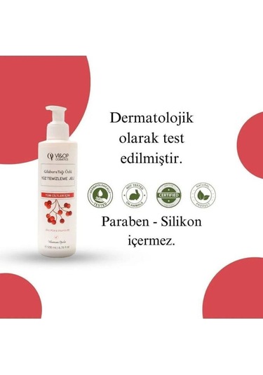 Vi&op Cosmetics Gilaburu Yağı Özlü Yüz Temizleme Jeli
