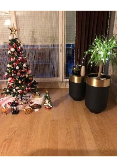 Dekoratif Eskitme Büyük Saksı , Darbuka Saksı ,70Cm