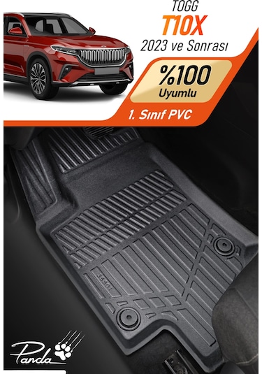 Siyah Togg T10x 2023- Sonrası 4d Havuzlu Paspas Takımı