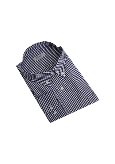 Uki Lacivert Comfortfit Casual Uzun Kol Gömlek Lacivert
