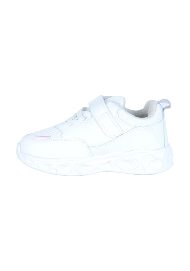 Mp 241-3217 Beyaz Cırtlı Kız Çocuk Spor Ayakkabı 001