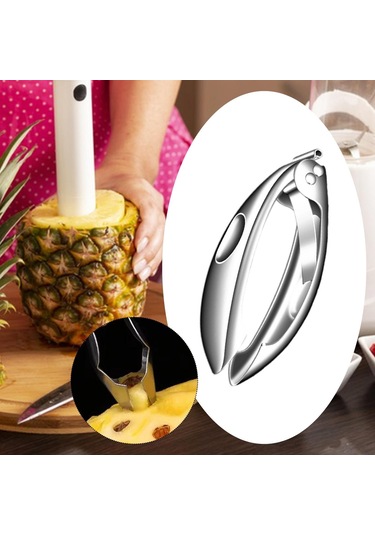 Suntek 2 Parça Ananas Gözü Çıkarma Aleti Ev Yüksek Gümüş