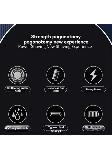 Xiaaokeji Elektrikli Şarj Edilebilir Manyetik Çift Başlıklı Tıraş Makinesi Teneke Rengi