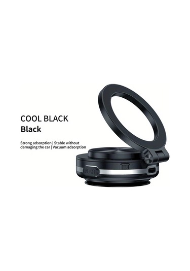 Gateesat Siyah 360 Derece Donen Manyetik Araba Telefon Tutucu Vakumlu Guclu Mıknatıs İphone Android