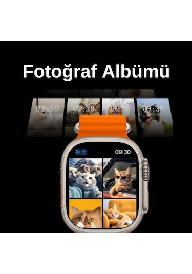 Watch9 Hk9 Pro Max Plus 2024 Fotoğraf Albümü Kulaklık Bağlantısı Upgrade Versiyon 3 Kordon