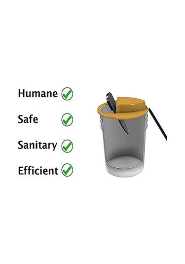 Sürgülü Kaydırmalı Kova Fare Kapanı Sarı