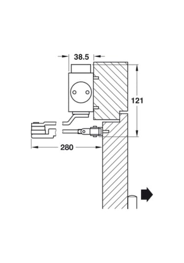 Hafele Dcl51 Sabitlemesiz Kapı Kapatıcı Standart Kollu, Gümüş Ren