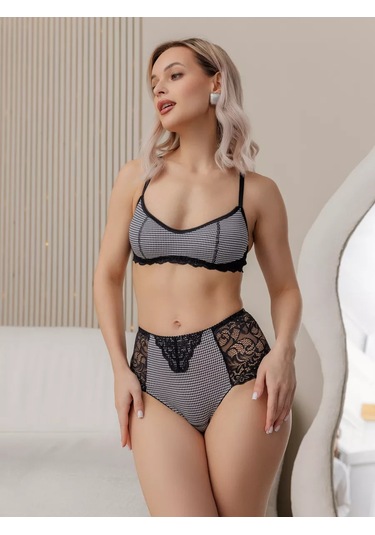 Fest Kemersiz Pamuklu Dantel Sütyen Top 202653208 Siyah