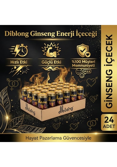 Diblong Ginsengli +18 Performans Enerji İçeceği - 24 Adet Dev Avantaj Paketi Gizli Gönderim