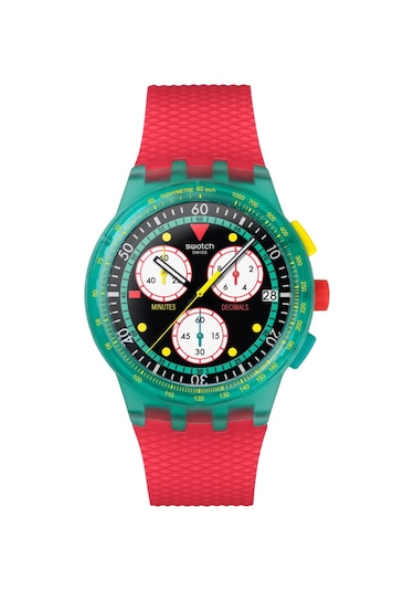 Susg409 Swatch Neon Emerald Chrono Erkek Kol Saati Susg409 Yeşil