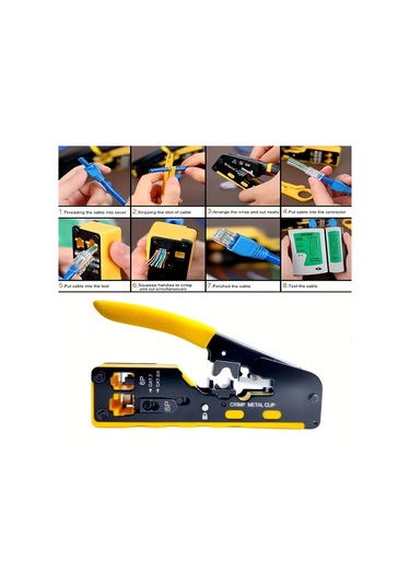 Xuweiwei Ethernet Cat8 7 6a 6 5e Ve Rj11 12 Telefon Bağlantıları İçin Metal Modüler Bağlantı Klemi Ağ Pensesi