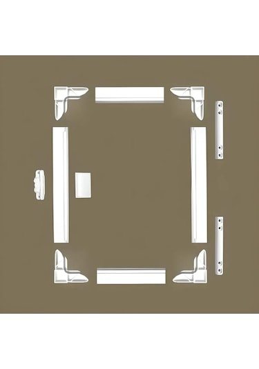 Menteşeli Beyaz Kapı Sinekliği En: 0-100cm, Boy: 0-210cm